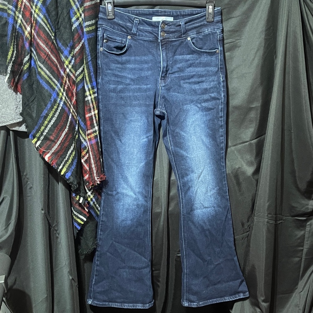 KanCan Ultra High Rise Dark Wash Wide Flare Jeans